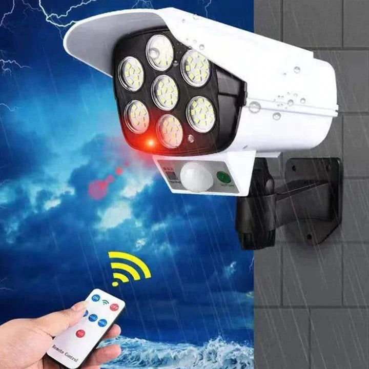 Foco Solar LED Tipo Cámara con Sensor de Movimiento