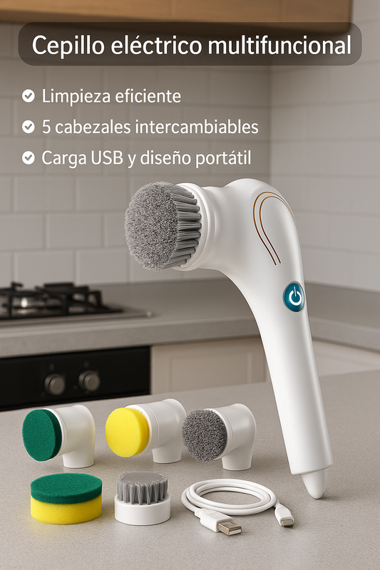🧼 Cepillo de Limpieza Eléctrico Multifuncional