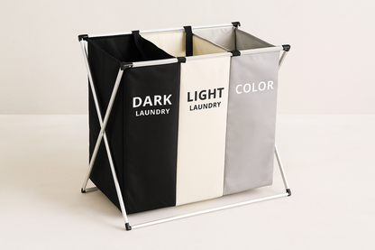 🧺 Cesta de Ropa Sucia Blanca · Negra · Color